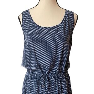 Two‎ by Vince Camuto Blue and White Sleeveless Sundress